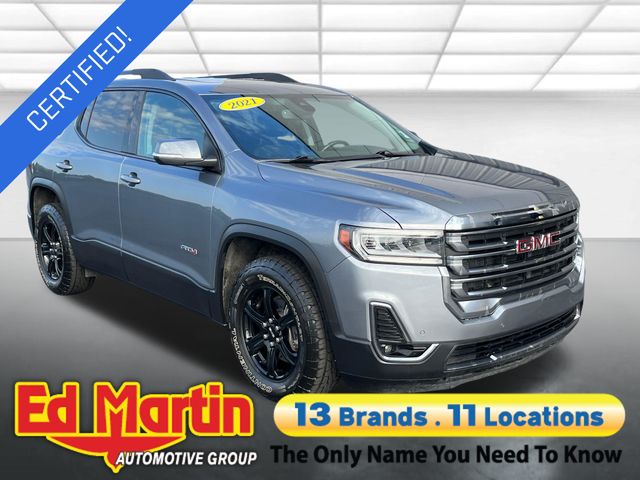 Gray (Steel Metallic) 2021 GMC Acadia SUV / Crossover Four-Wheel Drive 9-Speed Automatic