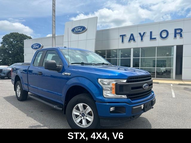 Lightning Blue 2018 Ford F-150 XL SuperCab 4WD Pickup Truck Four-Wheel Drive 6-Speed Automatic