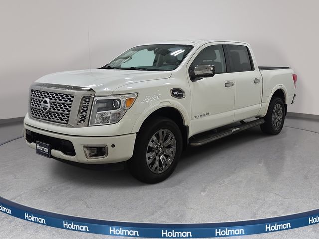 Pearl White Metallic 2017 Nissan Titan Pickup Truck Four-Wheel Drive Automatic
