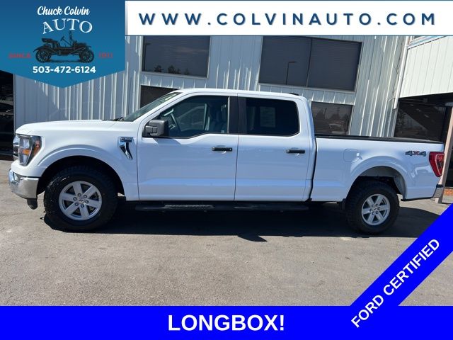 Oxford White 2023 Ford F-150 XLT SuperCrew 4WD Pickup Truck Four-Wheel Drive Automatic