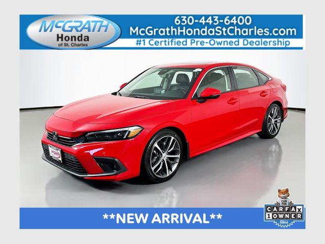 Rallye Red 2023 Honda Civic Sedan Front-Wheel Drive Continuously Variable Transmission