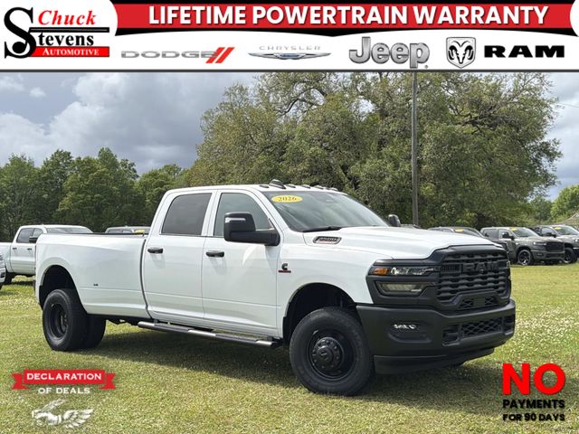 Bright White Clearcoat 2026 RAM 3500 Tradesman Crew Cab LB DRW 4WD Pickup Truck Four-Wheel Drive 8-Speed Automatic