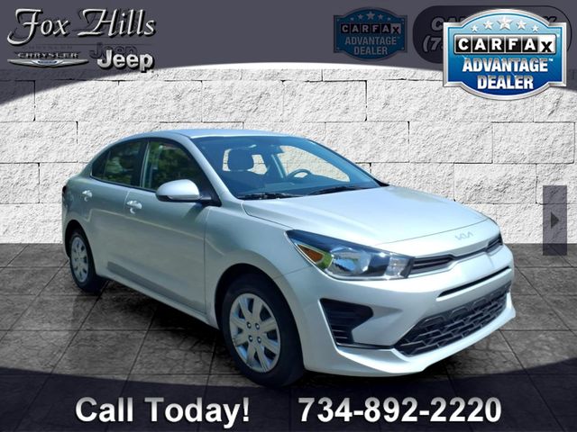Silky Silver 2023 Kia Rio S FWD Sedan Front-Wheel Drive Continuously Variable Transmission