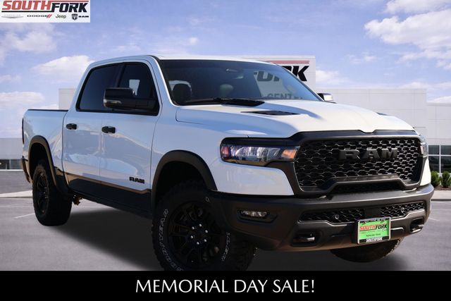 Bright White Clearcoat 2025 RAM 1500 Rebel Crew Cab 4WD Pickup Truck Four-Wheel Drive 8-Speed Automatic