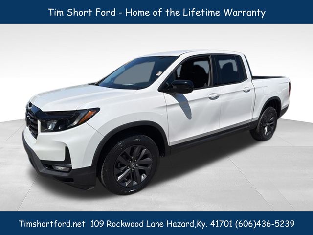 White 2023 Honda Ridgeline Sport AWD Pickup Truck All-Wheel Drive 9-Speed Automatic