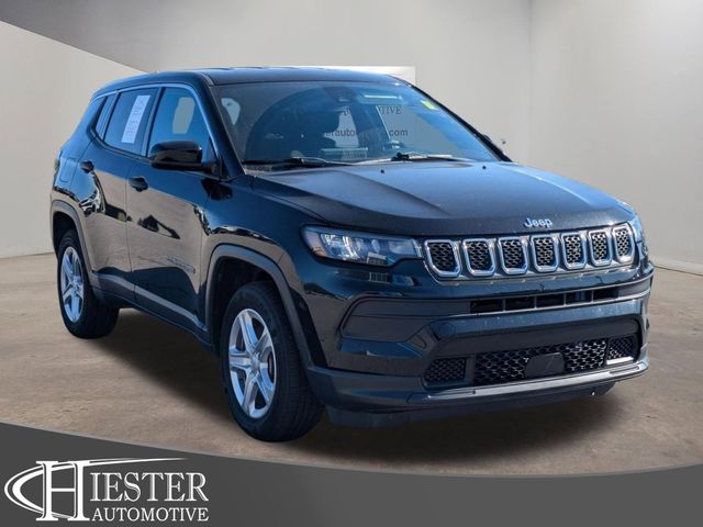 Diamond Black Crystal Pearlcoat 2023 Jeep Compass Sport 4WD SUV / Crossover Four-Wheel Drive 8-Speed Automatic