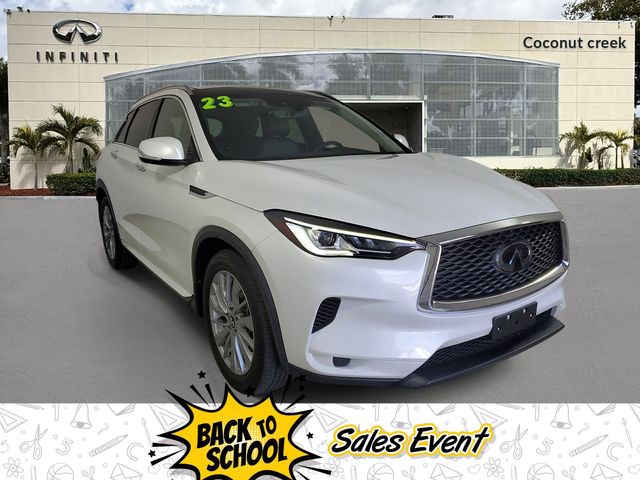 White 2023 INFINITI QX50 SUV / Crossover All-Wheel Drive Continuously Variable Transmission