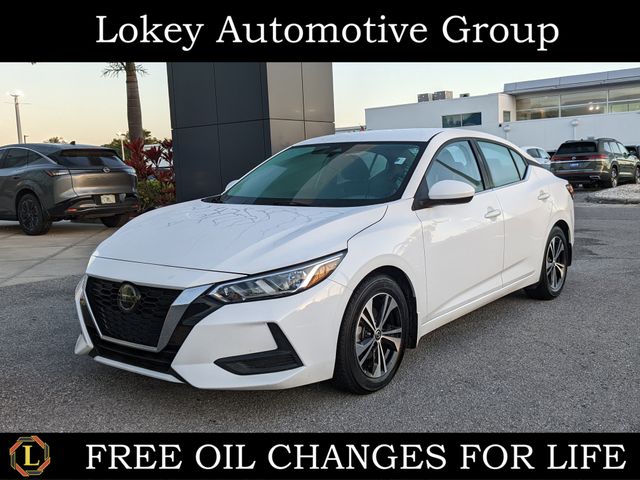 White (Fresh Powder) 2021 Nissan Sentra SV FWD Sedan Front-Wheel Drive Continuously Variable Transmission