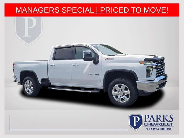 Summit White 2021 Chevrolet Silverado 2500HD LTZ Crew Cab 4WD Pickup Truck Four-Wheel Drive Automatic