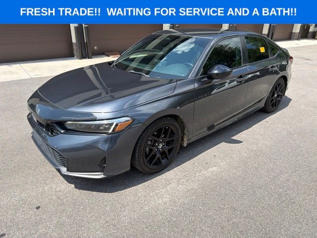 Gray 2025 Honda Civic Sedan Front-Wheel Drive Continuously Variable Transmission