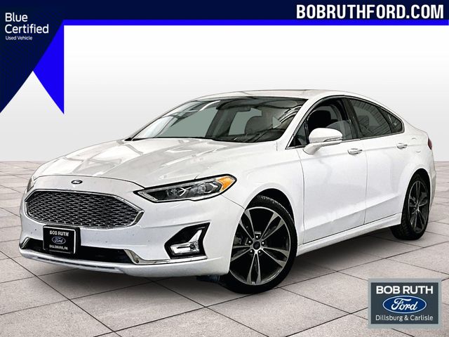 2019 Ford Fusion Titanium White at Grove City Ford