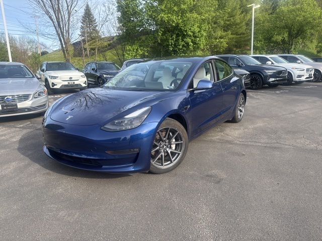 Deep Blue Metallic 2022 Tesla Model 3 Long Range AWD Sedan All-Wheel Drive 1-Speed Automatic