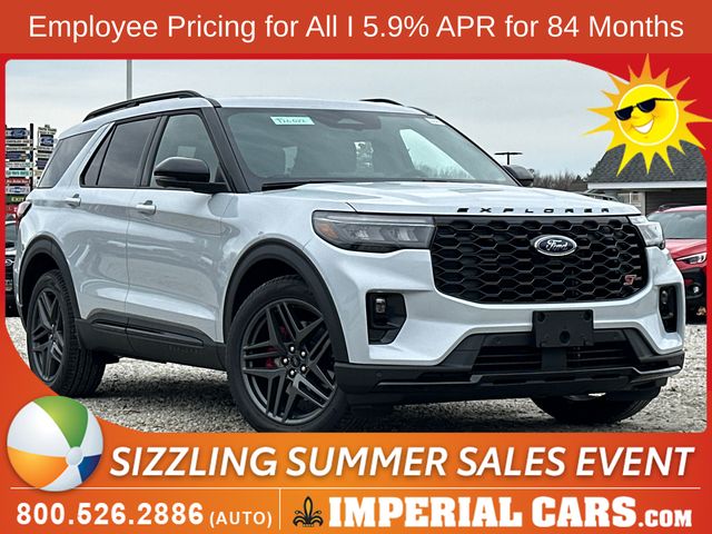 Space White Metallic 2026 Ford Explorer ST AWD SUV / Crossover All-Wheel Drive Automatic