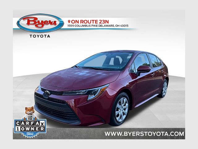 Red (Ruby Flare Pearl) 2024 Toyota Corolla LE FWD Sedan Front-Wheel Drive Continuously Variable Transmission
