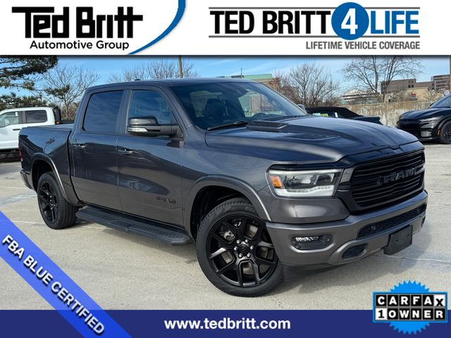 Gray (Granite Crystal Metallic Clearcoat) 2022 RAM 1500 Laramie Crew Cab 4WD Pickup Truck Four-Wheel Drive 8-Speed Automatic