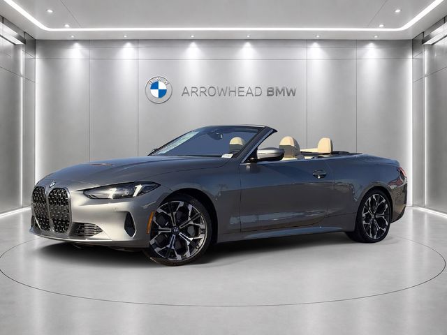 Gray (Skyscraper Grey Metallic) 2026 BMW 4 Series Convertible Rear-Wheel Drive 8-Speed Automatic