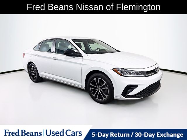 Opal White Pearl 2025 Volkswagen Jetta Sport FWD Sedan Front-Wheel Drive 8-Speed Automatic