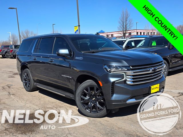 Midnight Blue Metallic 2021 Chevrolet Suburban High Country 4WD SUV / Crossover Four-Wheel Drive
