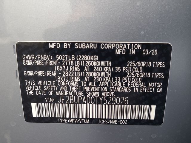 2026 – Subaru – Outback
