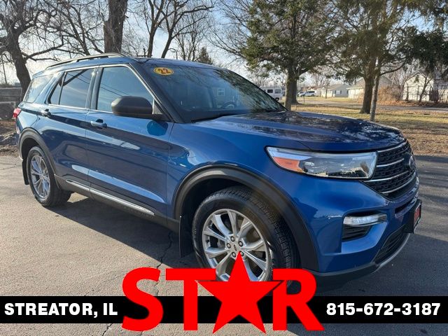 Blue Metallic 2022 Ford Explorer XLT AWD SUV / Crossover All-Wheel Drive Automatic