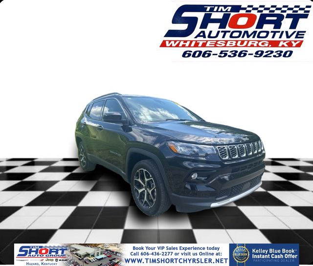 Diamond Black Crystal Pearlcoat 2025 Jeep Compass SUV / Crossover Four-Wheel Drive 8-Speed Automatic