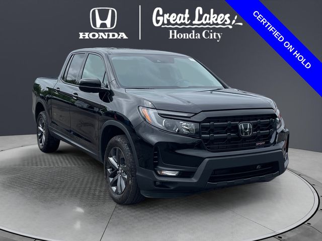 Crystal Black Pearl 2025 Honda Ridgeline Pickup Truck All-Wheel Drive 9-Speed Automatic