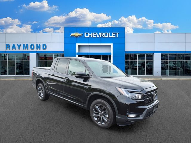 Crystal Black Pearl 2024 Honda Ridgeline Sport AWD Pickup Truck All-Wheel Drive 9-Speed Automatic