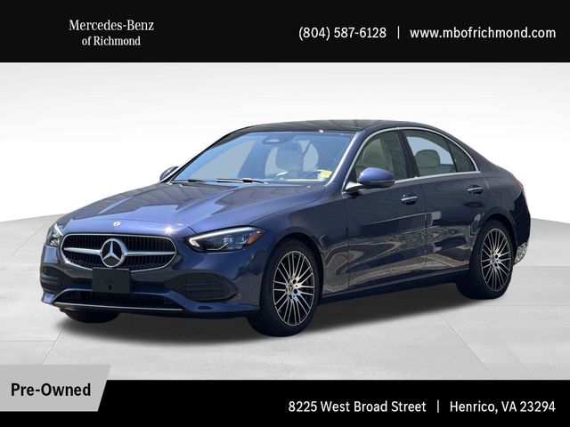 Twilight Blue Metallic 2025 Mercedes-Benz C-Class C 300 4MATIC Sedan All-Wheel Drive 9-Speed Automatic