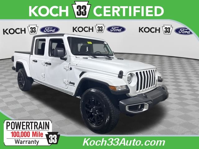 Bright White Clearcoat 2021 Jeep Gladiator Sport Crew Cab 4WD Pickup Truck Four-Wheel Drive 8-Speed Automatic