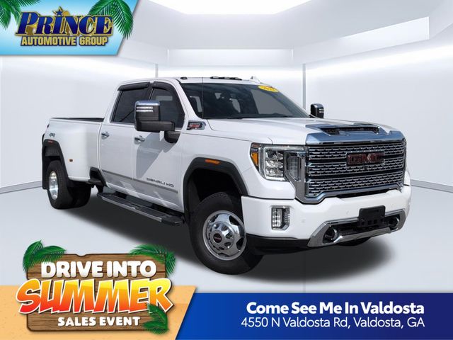 Summit White 2022 GMC Sierra 3500HD Denali Crew Cab 4WD Pickup Truck Four-Wheel Drive Automatic