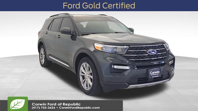 Forged Green Metallic 2022 Ford Explorer XLT AWD SUV / Crossover All-Wheel Drive Automatic