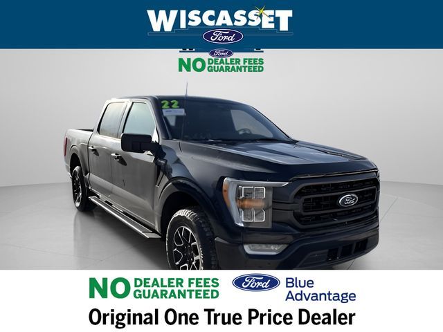 Black Metallic 2022 Ford F-150 XLT SuperCrew 4WD Pickup Truck Four-Wheel Drive Automatic