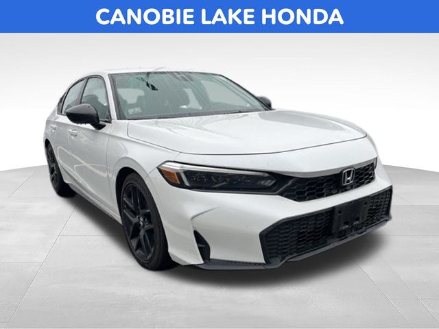 Platinum White Pearl 2025 Honda Civic Hatchback Hatchback Front-Wheel Drive Continuously Variable Transmission