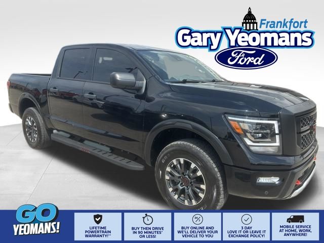 Super Black 2024 Nissan Titan Pickup Truck Four-Wheel Drive 9-Speed Automatic
