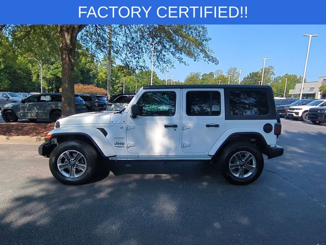 Used 2021 White Jeep Unlimited Sahara image 2