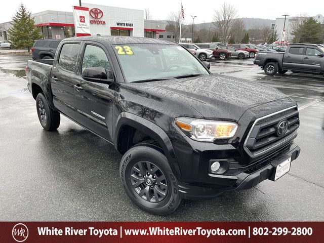 Black 2023 Toyota Tacoma SR5 V6 Double Cab 4WD Pickup Truck Four-Wheel Drive 6-Speed Automatic
