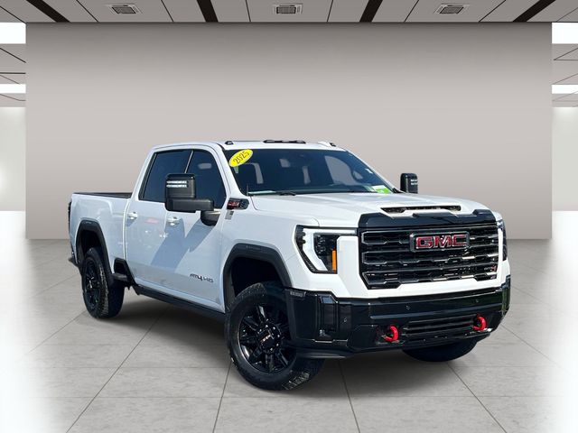 Summit White 2025 GMC Sierra 3500HD AT4 Crew Cab 4WD Pickup Truck Four-Wheel Drive Automatic