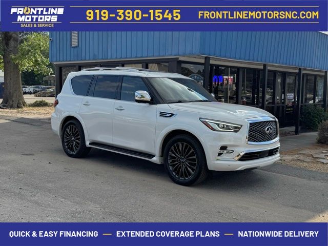 Moonstone White 2023 INFINITI QX80 Sensory RWD SUV / Crossover Rear-Wheel Drive 7-Speed Automatic