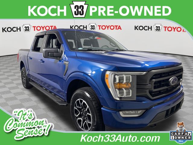 Atlas Blue Metallic 2023 Ford F-150 XLT SuperCrew 4WD Pickup Truck Four-Wheel Drive Automatic