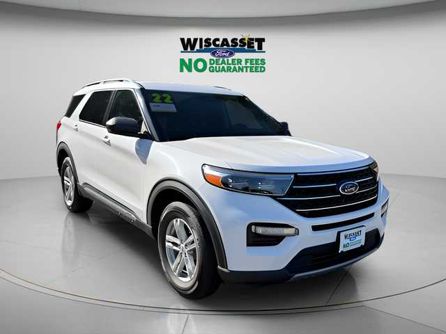 White Metallic 2022 Ford Explorer SUV / Crossover All-Wheel Drive Automatic