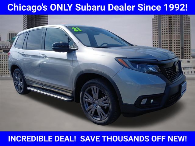 Lunar Silver Metallic 2021 Honda Passport EX-L AWD SUV / Crossover All-Wheel Drive 9-Speed Automatic