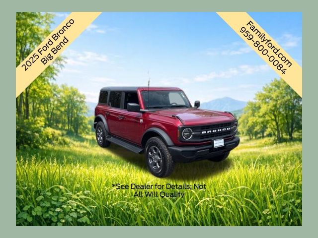 Ruby Red Metallic Tinted Clearcoat 2025 Ford Bronco Big Bend 4-Door 4WD SUV / Crossover Four-Wheel Drive Automatic