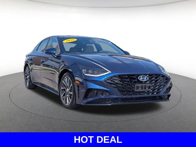 Stormy Blue 2021 Hyundai Sonata Sedan Front-Wheel Drive 8-Speed Automatic Overdrive