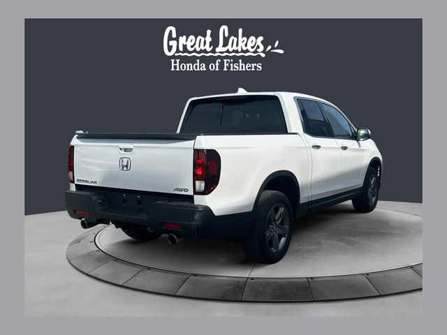 Platinum White Pearl 2023 Honda Ridgeline RTL-E AWD Pickup Truck All-Wheel Drive 9-Speed Automatic