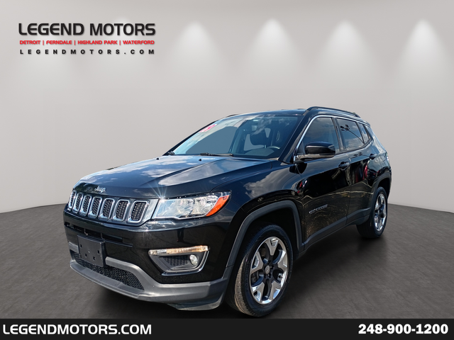Diamond Black Crystal Pearlcoat 2019 Jeep Compass SUV / Crossover Four-Wheel Drive 9-Speed Automatic