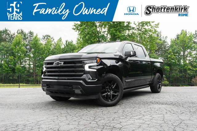 Black 2024 Chevrolet Silverado 1500 High Country Crew Cab 4WD Pickup Truck Four-Wheel Drive Automatic