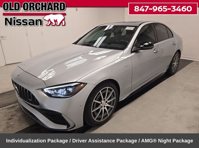 Silver 2024 Mercedes-Benz C-Class Sedan All-Wheel Drive 9-Speed Automatic