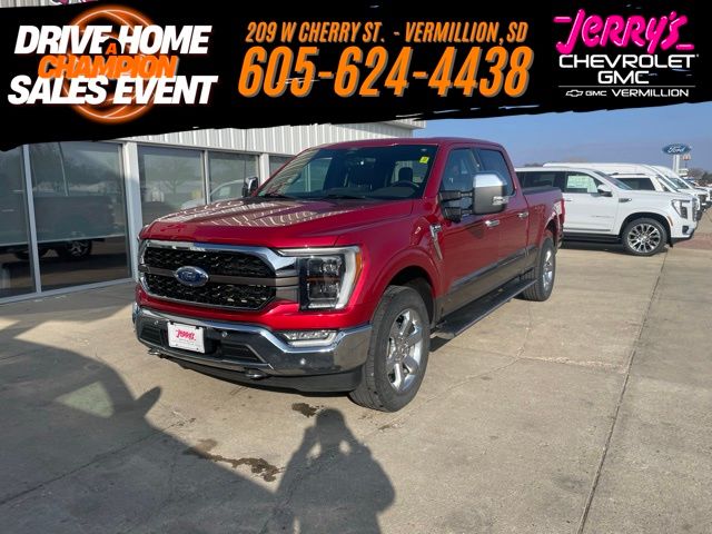 Rapid Red Metallic Tinted Clearcoat 2022 Ford F-150 King Ranch SuperCrew 4WD Pickup Truck Four-Wheel Drive Automatic