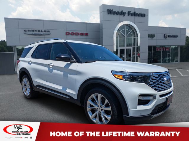 White Metallic 2022 Ford Explorer Hybrid SUV / Crossover All-Wheel Drive Automatic