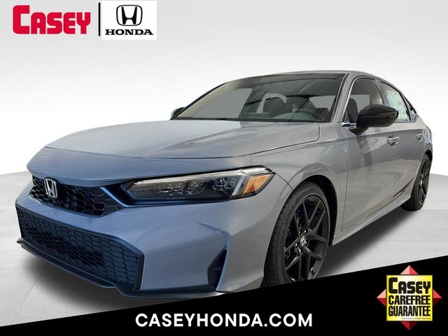 Urban Gray Pearl 2026 Honda Civic Sport FWD Sedan Front-Wheel Drive Continuously Variable Transmission